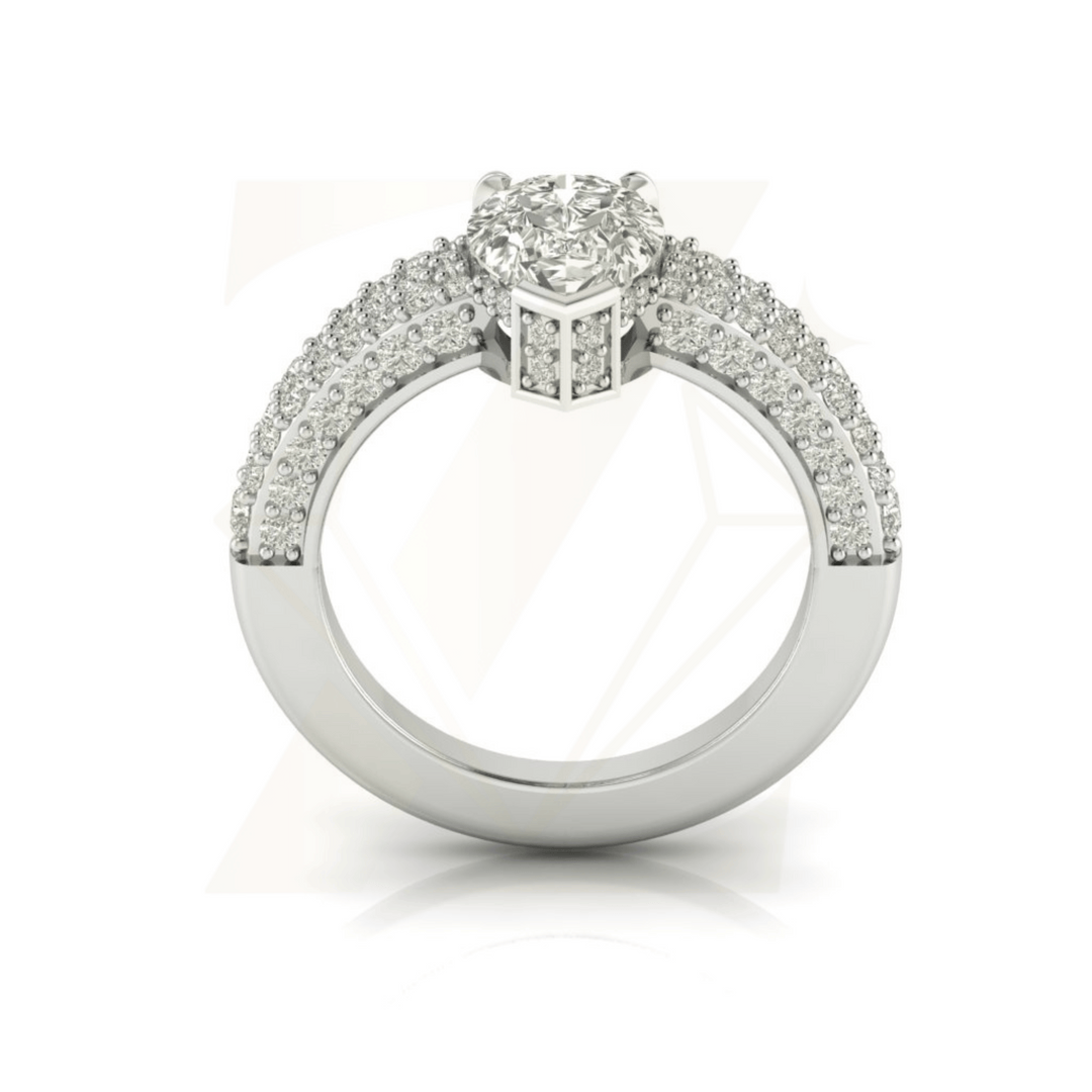 2.00 CTW Pear Cut Ring - Zuvelio.com