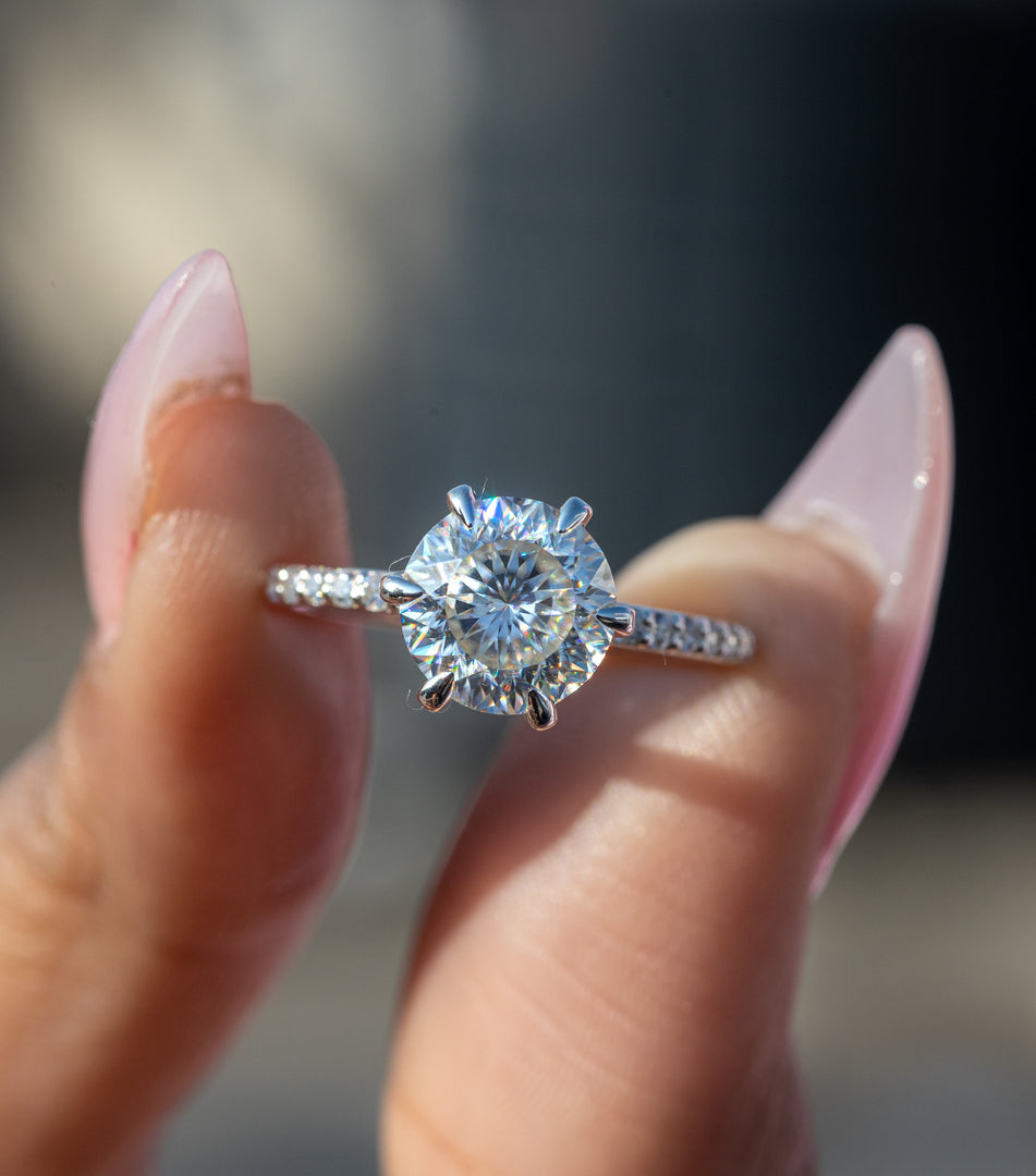 Lotus Cut Engagement Ring
