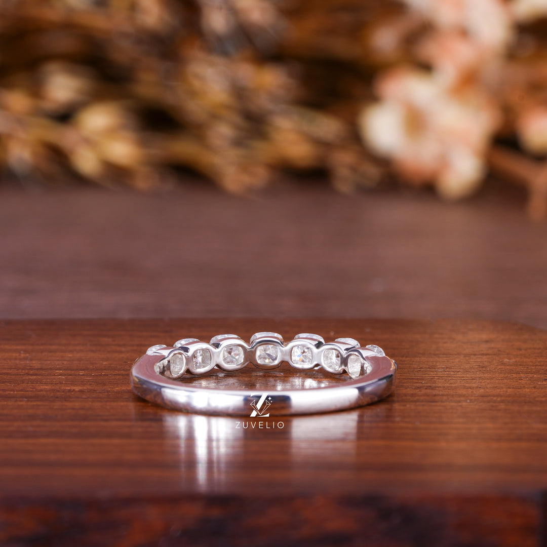Cushion Cut Moissanite Band - Zuvelio.com