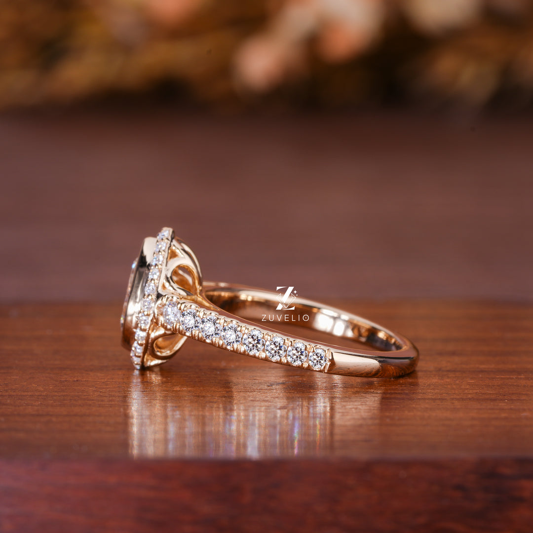1.18 Ct Pear Cut Engagement Ring - Zuvelio.com