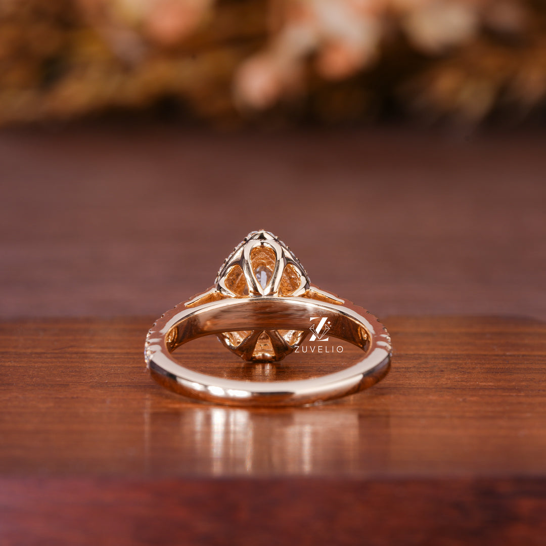 1.18 Ct Pear Cut Engagement Ring - Zuvelio.com