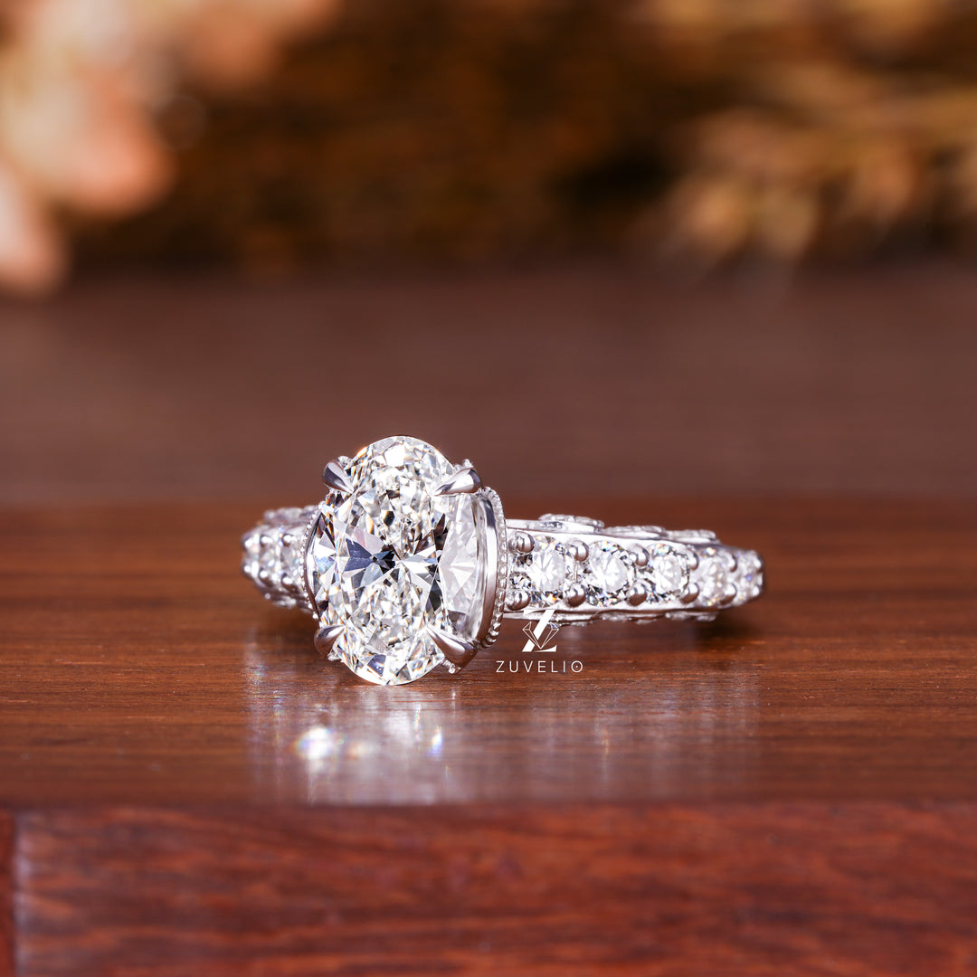 Oval Cut Diamond Ring - Zuvelio.com