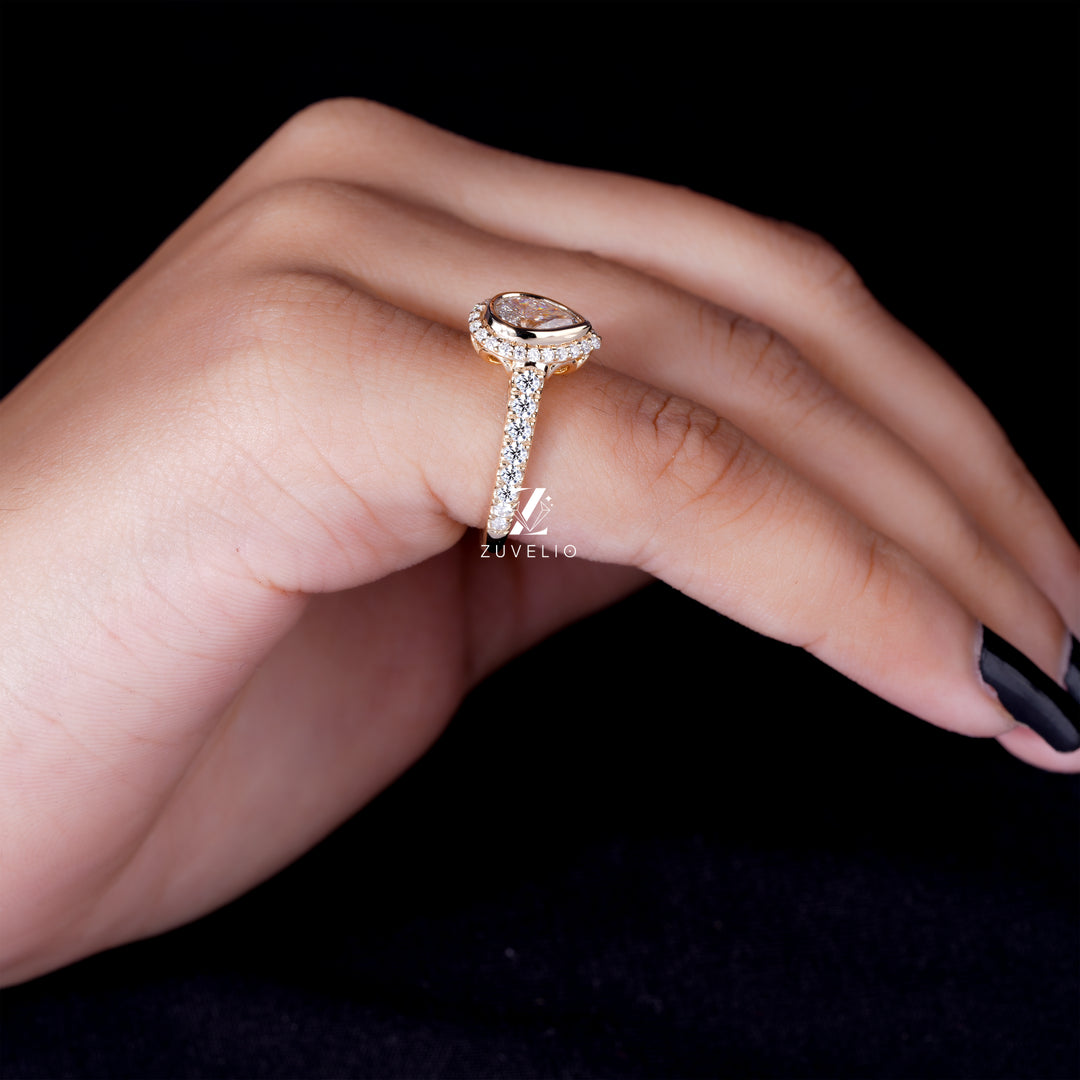 1.18 Ct Pear Cut Engagement Ring - Zuvelio.com