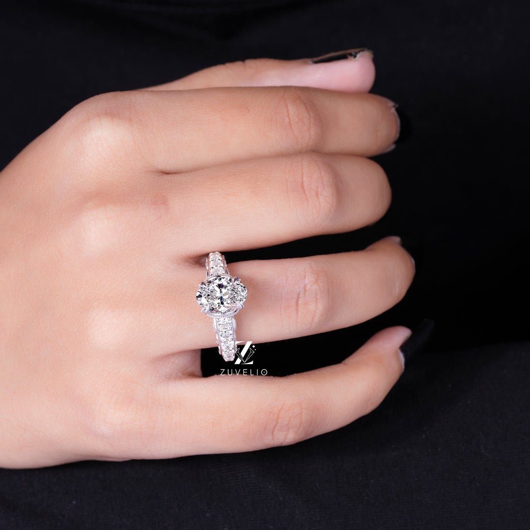 Oval Cut Diamond Ring - Zuvelio.com