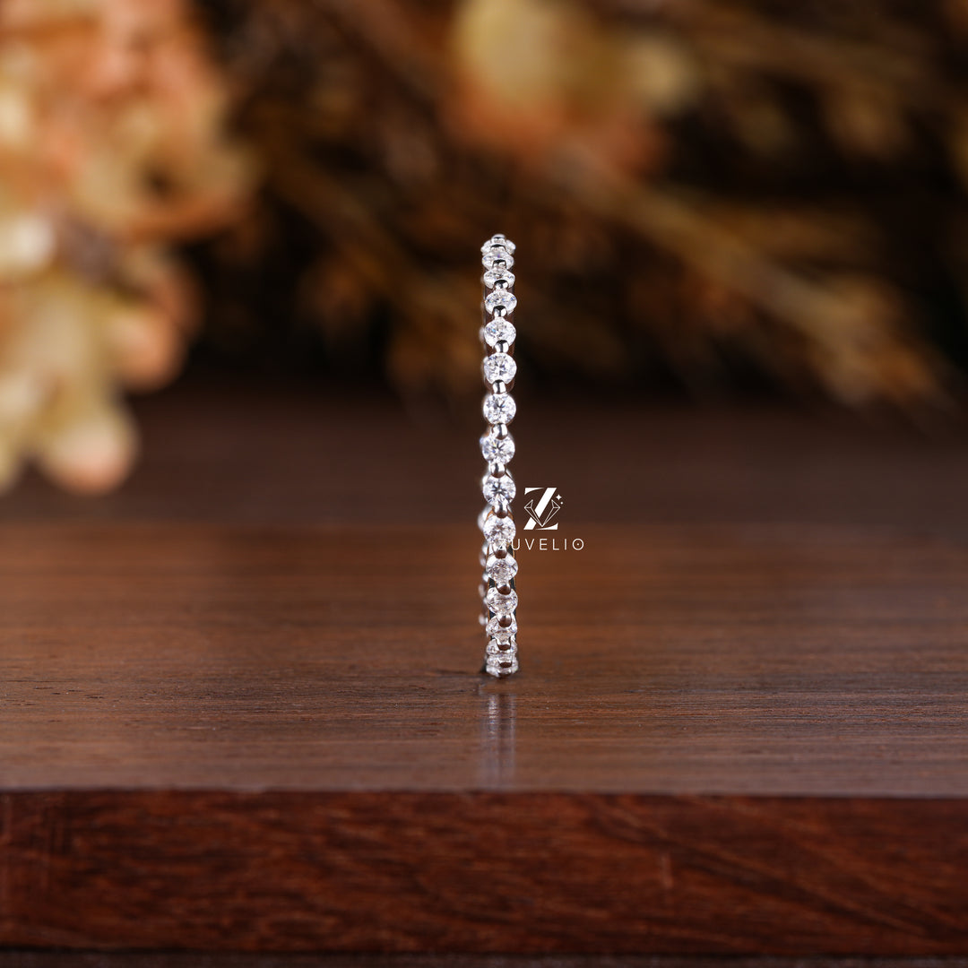 Moissanite Eternity Wedding Band - Zuvelio.com