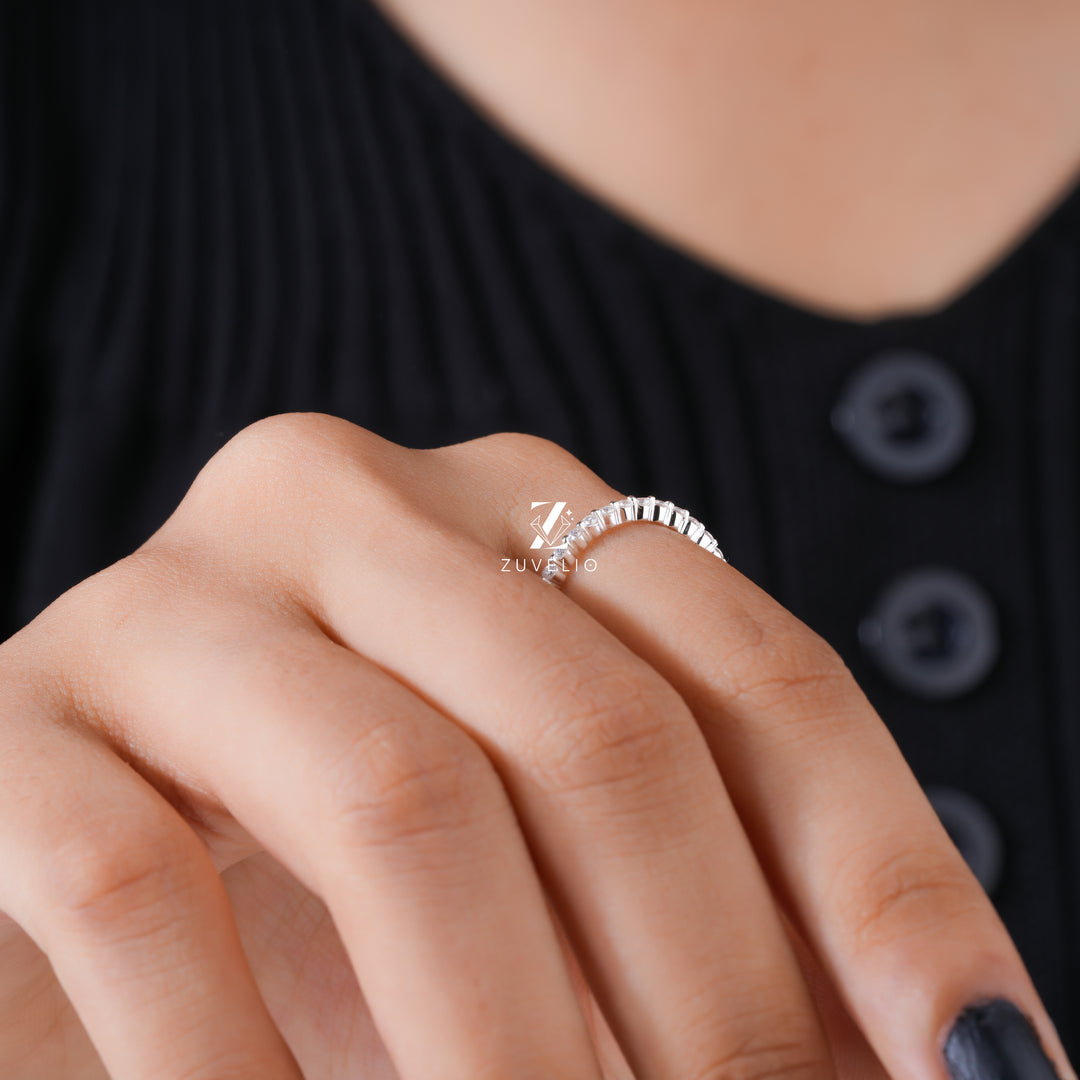 Moissanite Eternity Wedding Band - Zuvelio.com