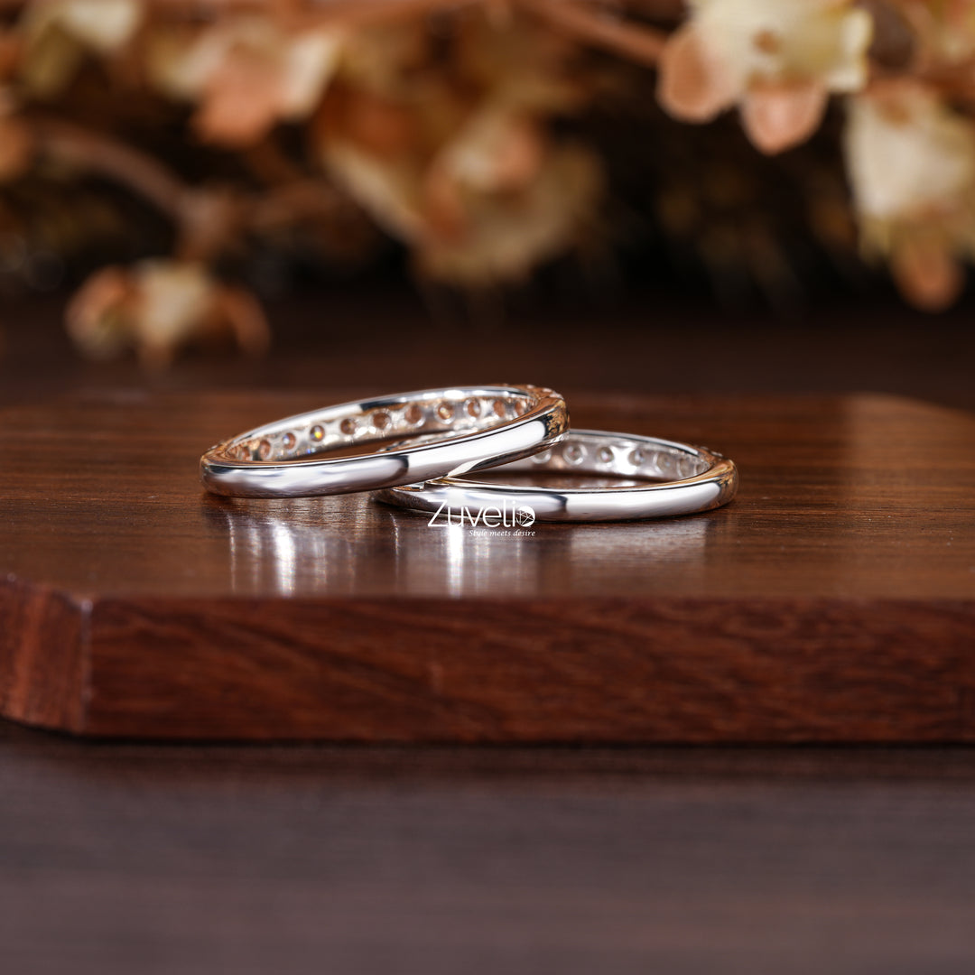Round Pair Wedding Band - Zuvelio.com