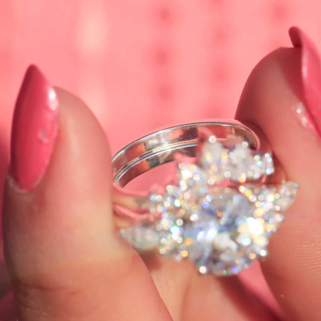 Moissanite Diamond Bridal Ring Set