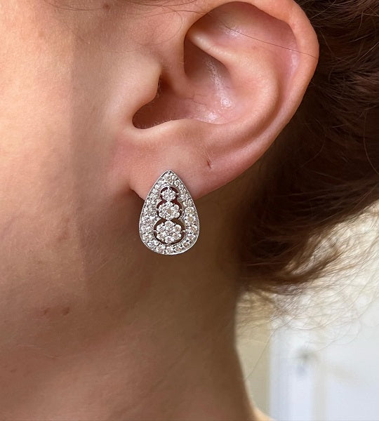 Pear Shape Stud Earrings